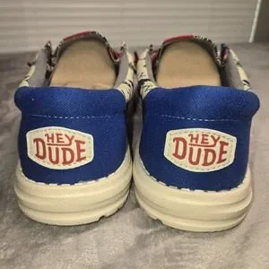 Hey Dude Men\'s Wally Holiday Cheers Blue White/Multi Color Shoes,Christmas New Hey Dude Men main image 2